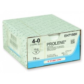 Sutura non assorbibile monofilamento ethicon prolene eh7150h con ago 3/8 da 19mm usp 4/0 blu - confez. da 1 sutura