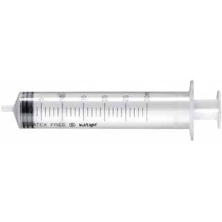 Spuit zonder naald 20 ml inj / light met excentrische luer conus - 50 stuks