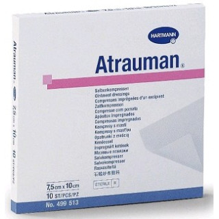 Atrauman emulsowany opatrunek poliestrowy 7,5 x 10 cm - 10 szt.