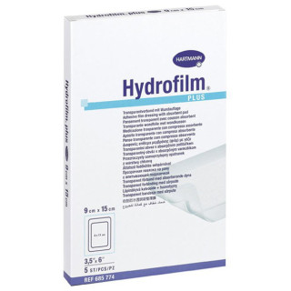 Hydrofilm plus pansament adeziv transparent din poliuretan 5 x 7,2 cm 5 buc.