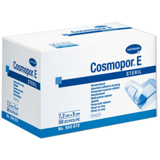 Cosmopor e sterilný pooperačný obväz z bielej netkanej textílie 7,2 x 5 cm - 50 ks.