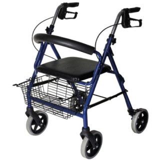 Andador plegable de aluminio con asiento