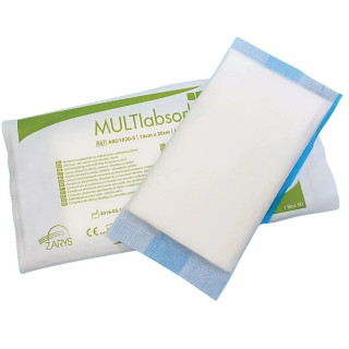 Multiabsorb s absorptionskissen 10 x 20 cm - steril - packung mit 25 stück.