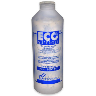 Eco supergel klares transparentes gel für ultraschall und gepulstes licht in 1 lt flasche.
