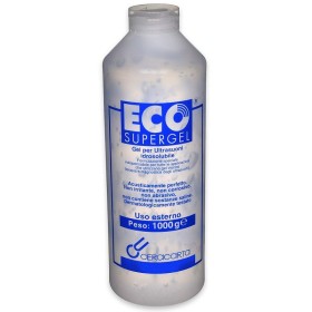 Gel trasparente per ultrasuoni e luce pulsata eco supergel clear in bottiglia da 1 lt.