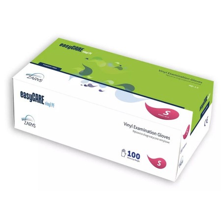 Guanti in vinile senza polvere easycare vinyl pf - 100 pz.