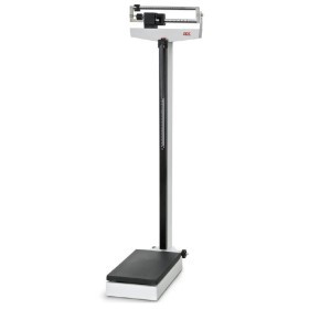 Bilancia pesapersone professionale meccanica a colonna a cursore con altimetro telescopico integrato