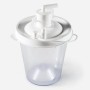Nuovo vaso di ricambio 800 cc per vacuaid devilbiss completo di filtro incorporato e tubo
