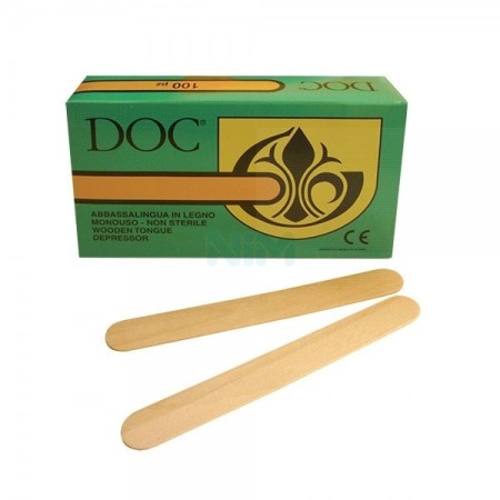 Abbassalingua lingua in legno non sterili doc - 100 pz.