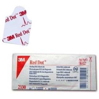 3m red dot 2330 ekg-stempelelektroden 22x32 mm röntgentransparent - packung mit 100 stück.