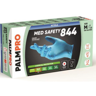 Eldobható nitril kesztyű pormentes palmpro med safety 844 - 100 db.